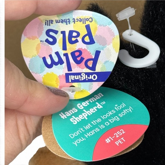 Palm Pals Hans German Shepherd Dog Plush 5" NWT Collectible Stuffed Animal Gift - Picture 2 of 3